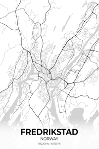 Fredrikstad Norway City Map Print