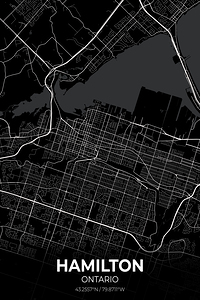 Hamilton Ontario City Map Print