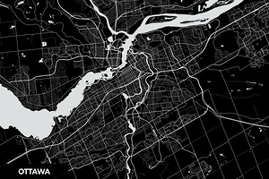 Ottawa Ontario City Map Print