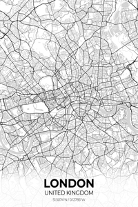 London United Kingdom City Map Print
