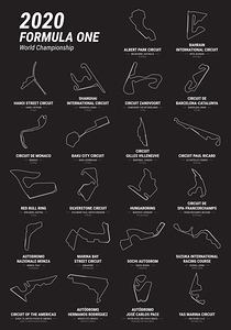 2020 Formula One World Championship Schedule Print