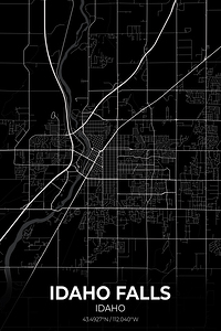 Idaho Falls Idaho City Map Print
