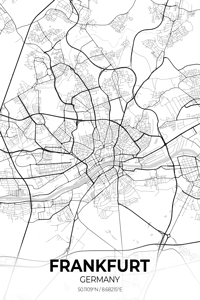 Frankfurt Germany City Map Print