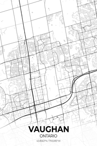 Vaughan Ontario City Map Print