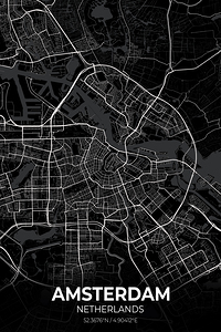 Amsterdam Netherlands City Map Print