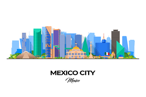 Mexico City Skyline Print