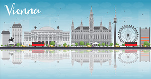 Vienna Austria City Skyline Print