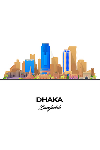 Dhaka Bangladesh City Skyline Print