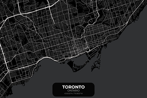 Toronto Ontario City Map Print