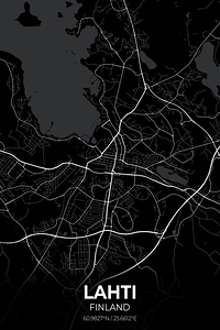 Lahti Finland City Map Print