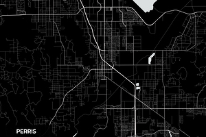 Perris California City Map Print