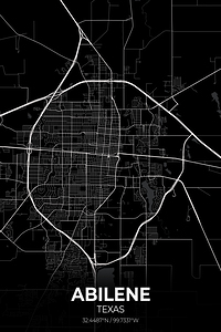 Abilene Texas City Map Print
