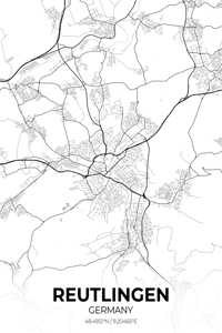 Reutlingen Germany City Map Print