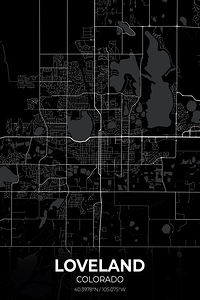 Loveland Colorado City Map Print