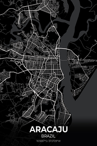 Aracaju Brazil City Map Print
