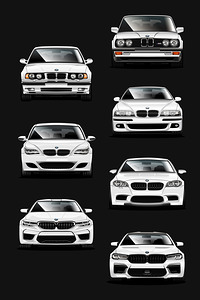 BMW M5 Generations Automotive Print