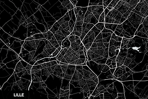 Lille France City Map Print
