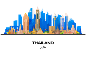 Thailand Skyline Print