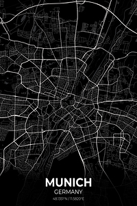 Munich Germany City Map Print