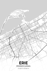 Erie Pennsylvania City Map Print