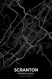 Scranton Pennsylvania City Map Print