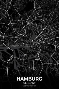 Hamburg Germany City Map Print