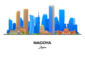Nagoya Japan City Skyline Print