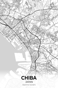Chiba Japan City Map Print