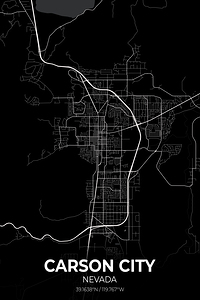 Carson City Nevada City Map Print
