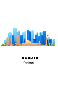 Jakarta Indonesia City Skyline Print