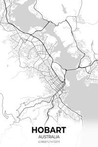 Hobart Australia City Map Print