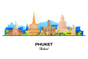 Phuket Thailand City Skyline Print