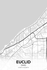 Euclid Ohio City Map Print