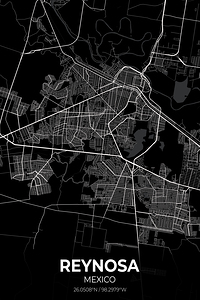Reynosa Mexico City Map Print