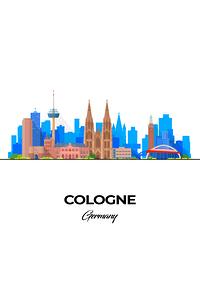 Cologne Germany City Skyline Print