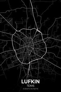 Lufkin Texas City Map Print