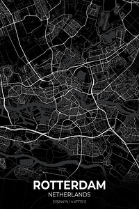 Rotterdam Netherlands City Map Print