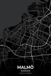 Malmo Sweden City Map Print