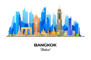 Bangkok Thailand City Skyline Print