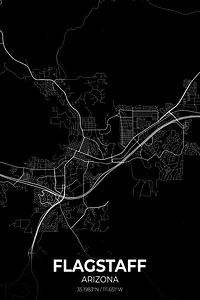 Flagstaff Arizona City Map Print