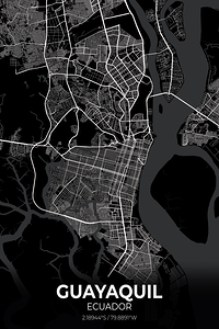 Guayaquil Ecuador City Map Print