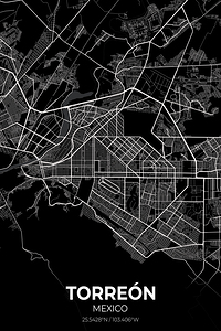 Torreon Mexico City Map Print