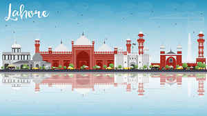 Lahore Pakistan City Skyline Print