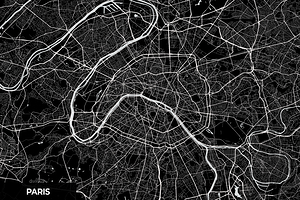 Paris France City Map Print