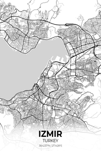 Izmir Turkey City Map