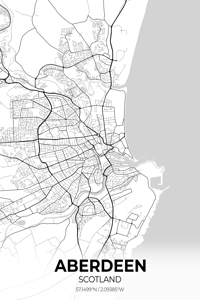 Aberdeen Scotland City Map Print