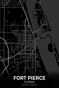 Fort Pierce Florida City Map Print