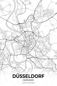 Dusseldorf Germany City Map Print