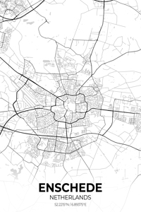 Enschede Netherlands City Map Print