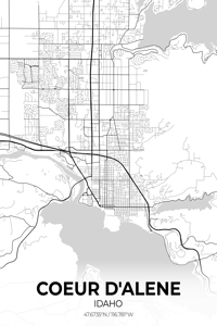Coeur dAlene Idaho City Map